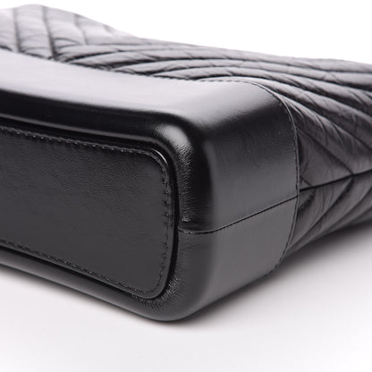 Chanel Aged Calfskin Chevron Quilted Medium Gabrielle Hobo So Black 13 of 13