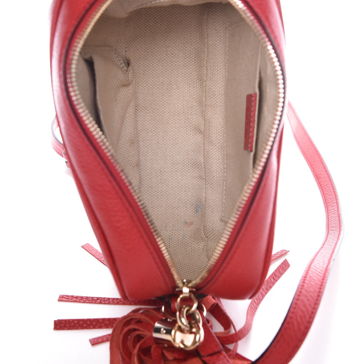 Pebbled Calfskin Small Soho Disco Bag Tabasco Red