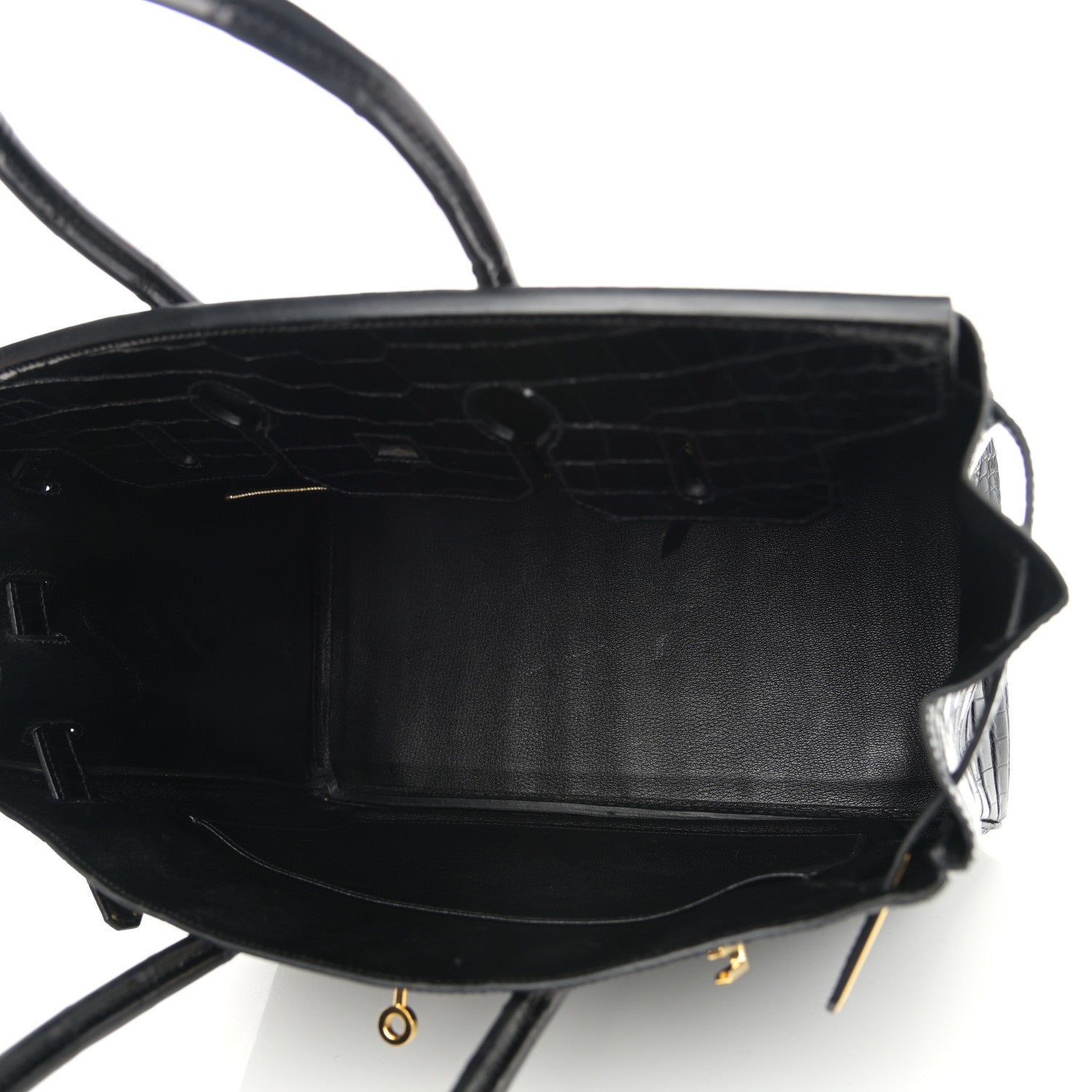 Hermes Shiny Porosus Crocodile Birkin 35 Black 5 of 12