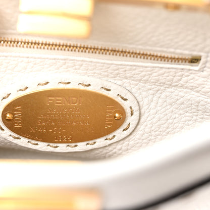 Fendi Cuoio Romano Selleria Mini Peekaboo Iconic Satchel White 6 of 9