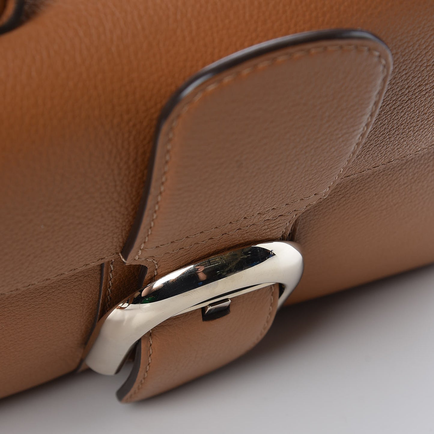 Grained Calfskin Mini Brillant Satchel Natural