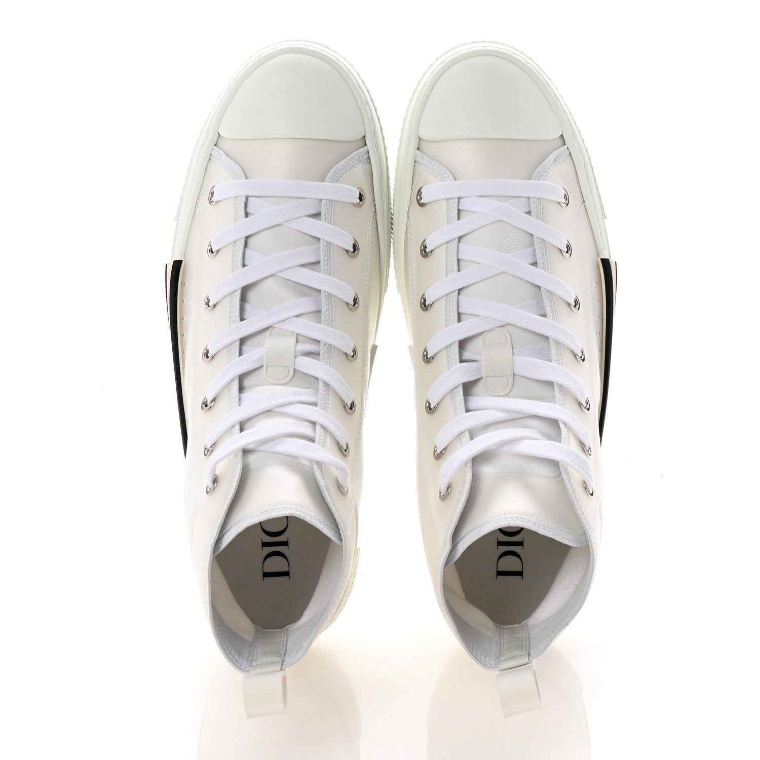 Christian Dior Canvas Mens B23 High Top Sneakers 42 White 2 of 9