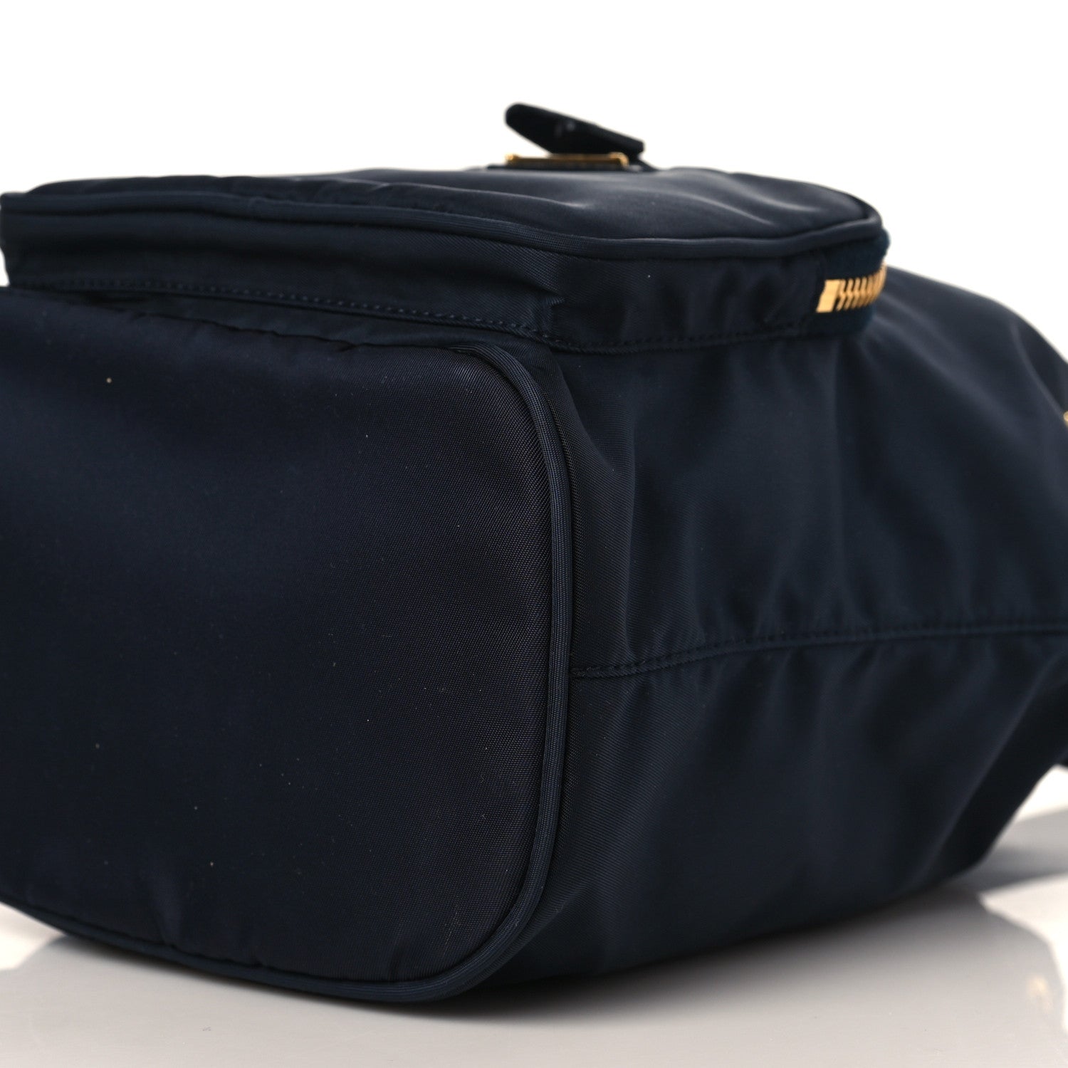 Prada Saffiano Tessuto Nylon Mini Bucket Crossbody Bag Navy 9 of 9