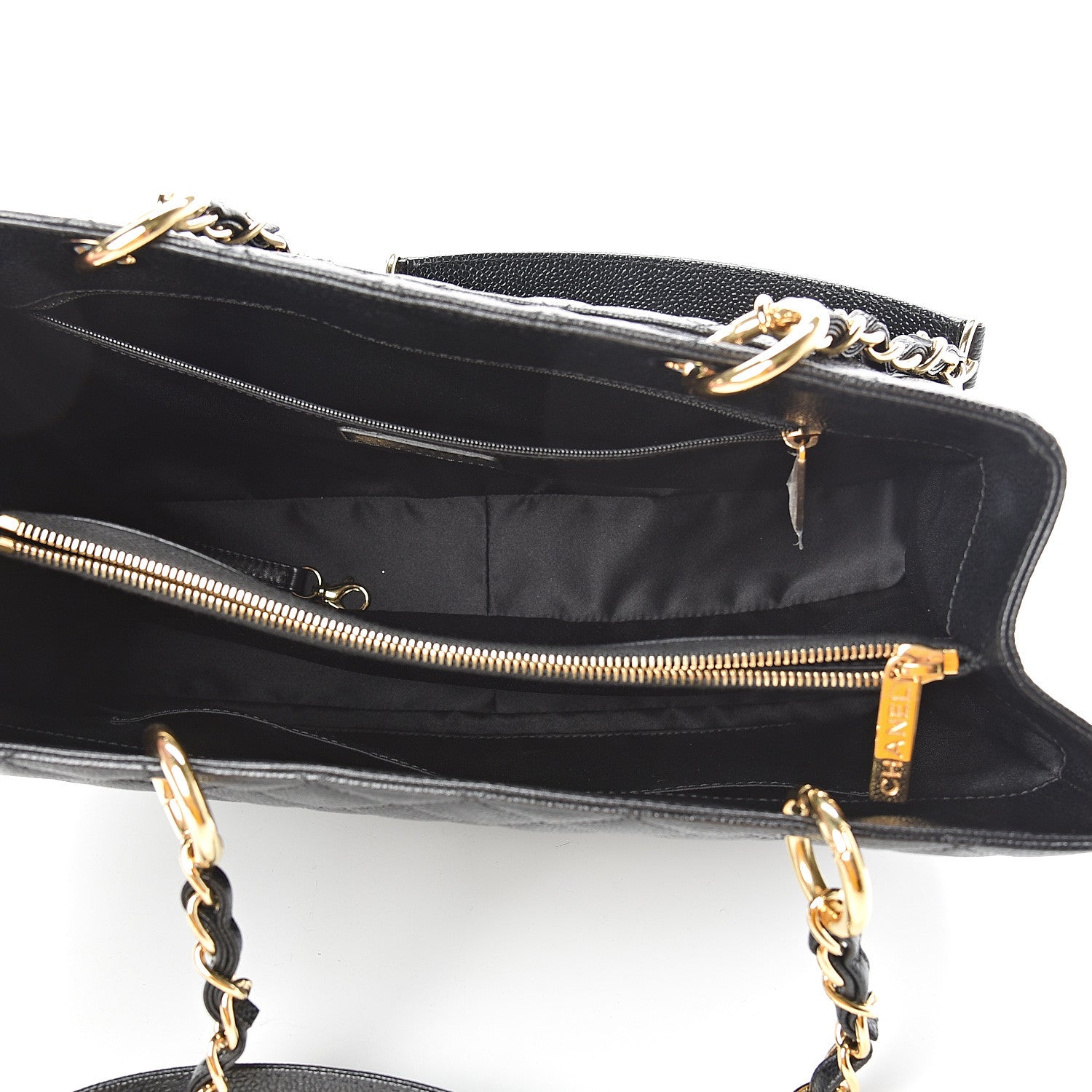 Chanel Caviar Quilted Grand Shopping Tote GST Black 5 of 10