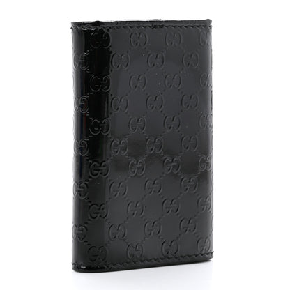 Gucci Patent Microguccissima Nice 6 Key Holder Case Black 3 of 6