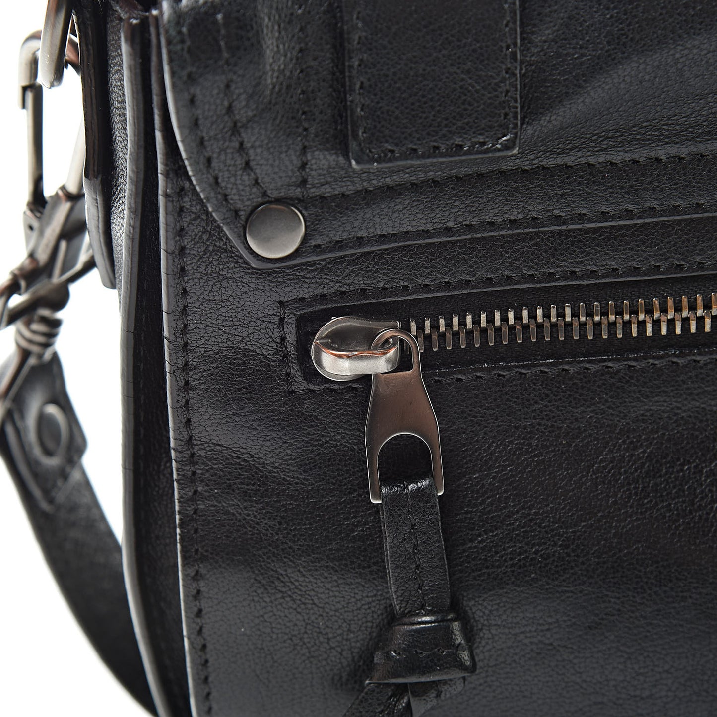 Lambskin PS1 Mini Pouch Messenger Black