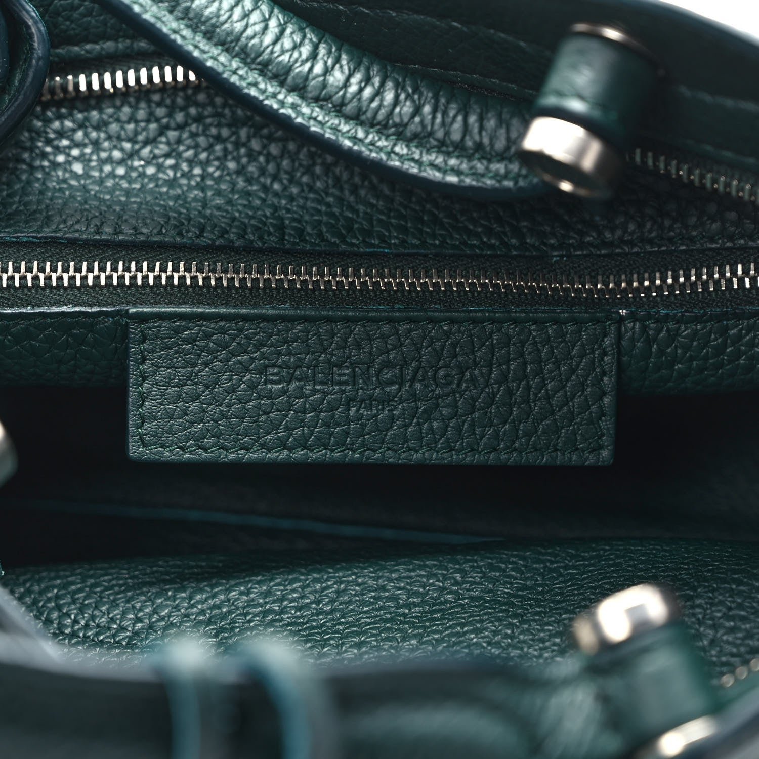 Balenciaga Veau Grana Perforated Blackout Hardware S City Verde 6 of 9