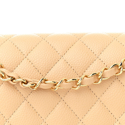 Chanel Caviar Quilted Medium Double Flap Beige 8 of 12