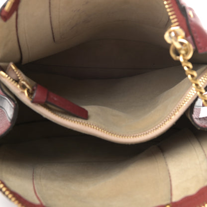 Chloe Grained Calfskin Small Hayley Hobo Red 5 of 10