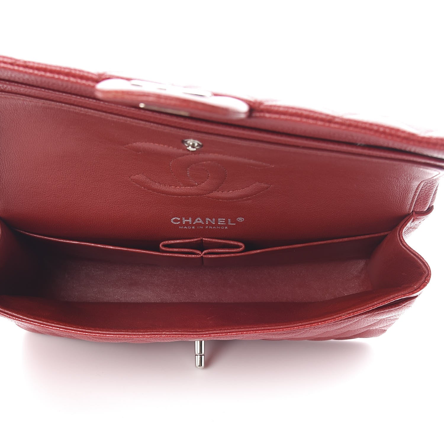 Chanel Caviar Quilted Medium Double Flap Red 5 of 12