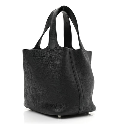 Hermes Taurillon Clemence Picotin Lock 18 PM Black 3 of 11