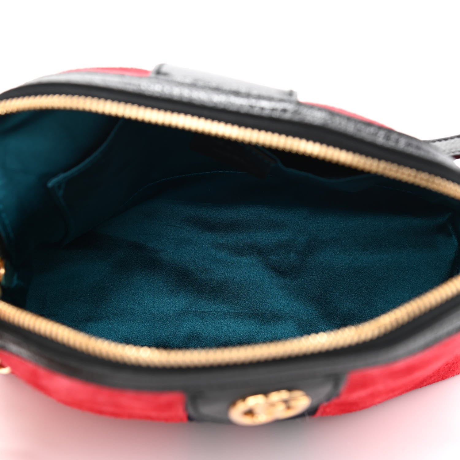 Gucci Suede Patent Web GG Small Ophidia Dome Shoulder Bag Hibiscus Red 5 of 11