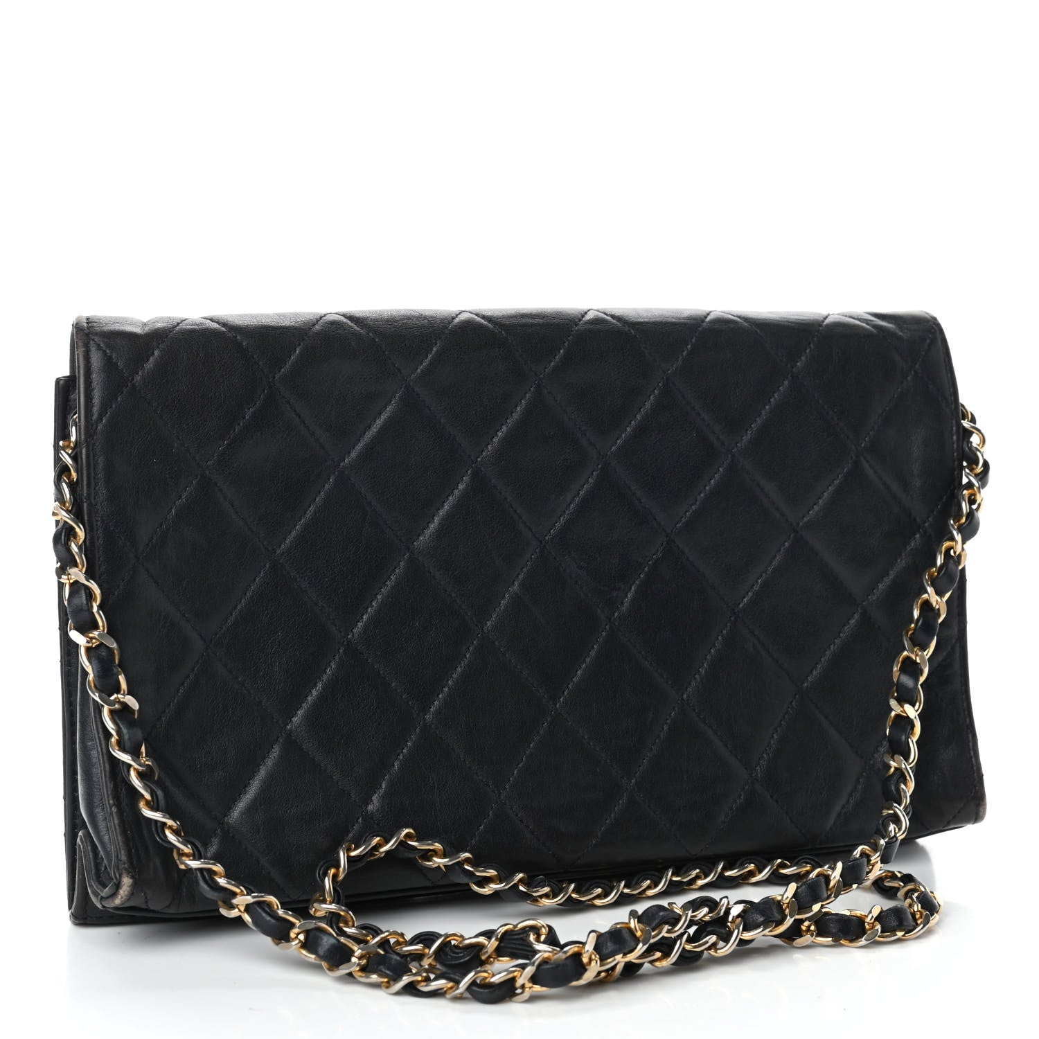 Chanel Lambskin Quilted Medium Single Flap Black 2 of 4