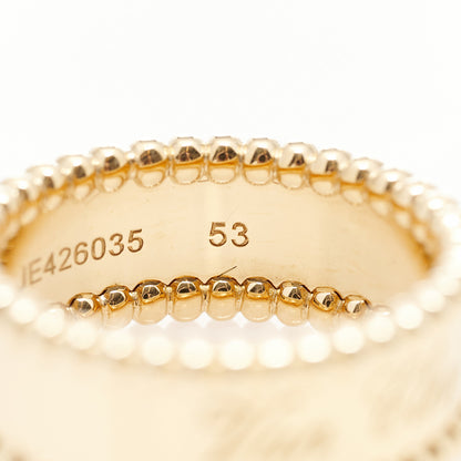 Van Cleef & Arpels 18K Yellow Gold Perlee Signature Ring 53 6.25 7 of 8