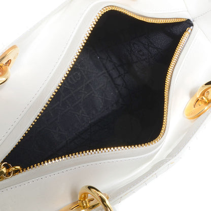 Christian Dior Patent Cannage Medium Lady Dior White 5 of 9