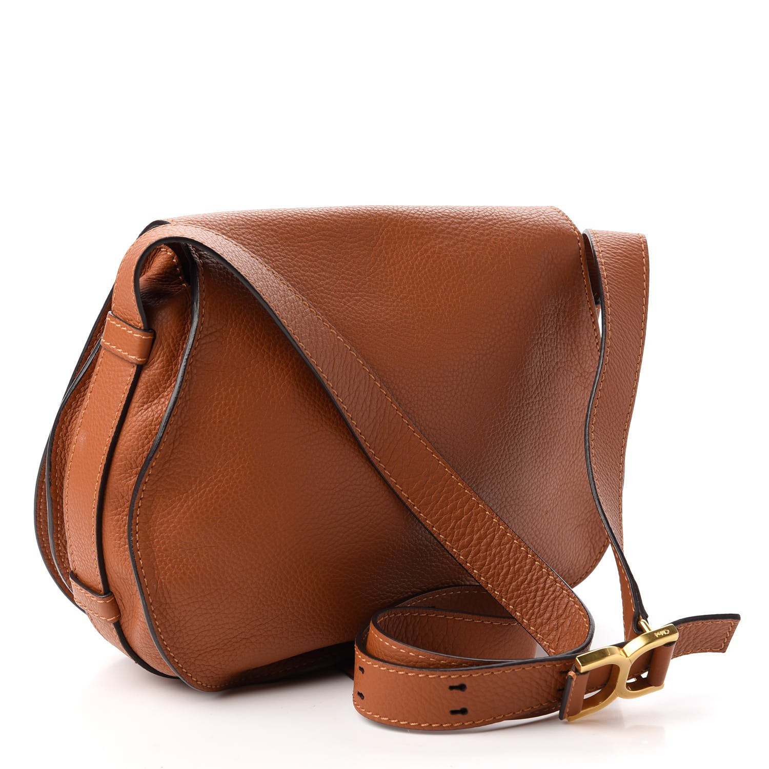 Chloe Calfskin Medium Marcie Round Crossbody Bag Tan 3 of 10
