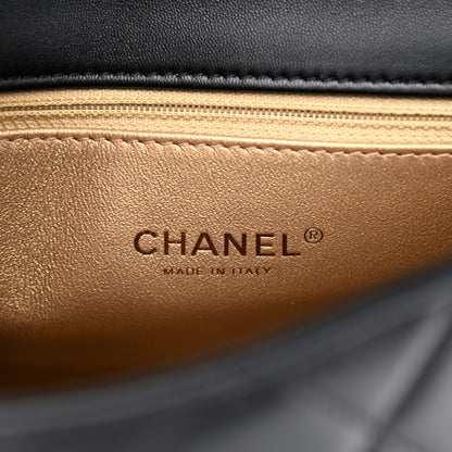 Chanel Lambskin Quilted Large Side-Packs Black 7 of 11