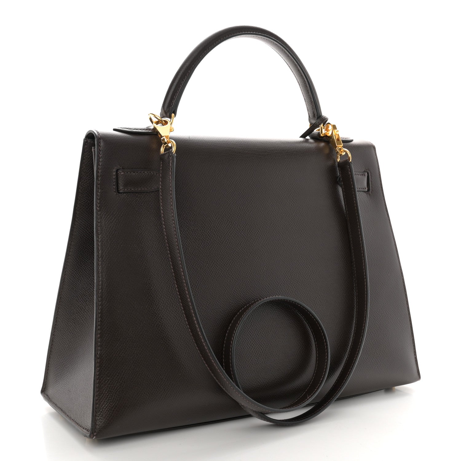 Hermes Epsom Kelly Sellier 32 Chocolate 3 of 23