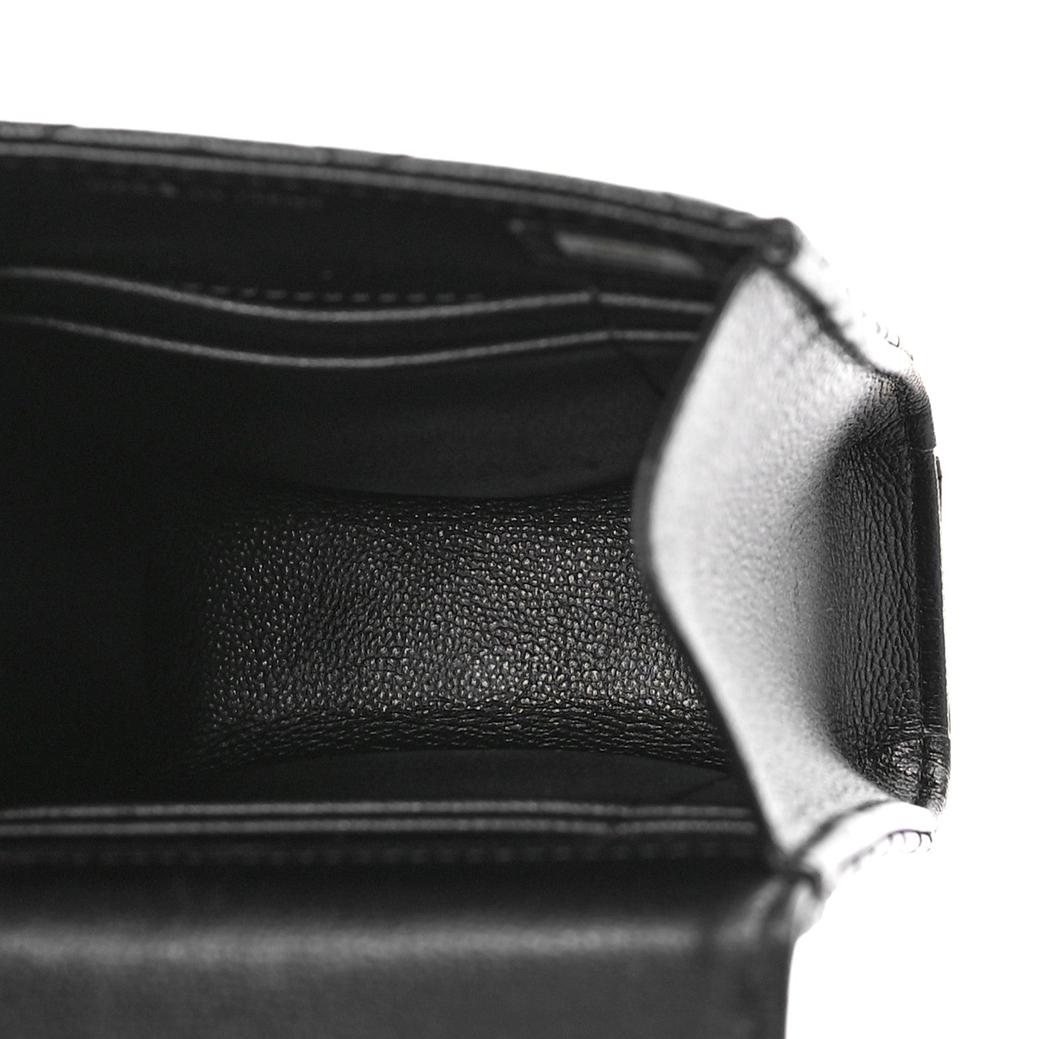 Chanel Grained Calfskin Quilted CC Box Clutch With Chain Black 5 of 9