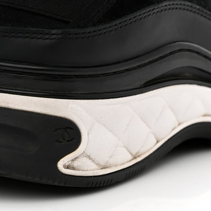 Chanel Velvet Calfskin Mixed Fibers CC Sneakers 40 Black 9 of 10