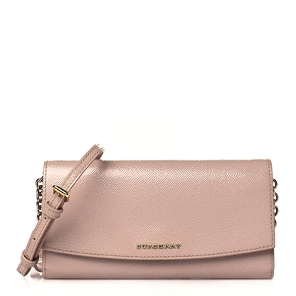 Burberry Grainy Calfskin Henley Wallet On Chain Beige 1 of 10