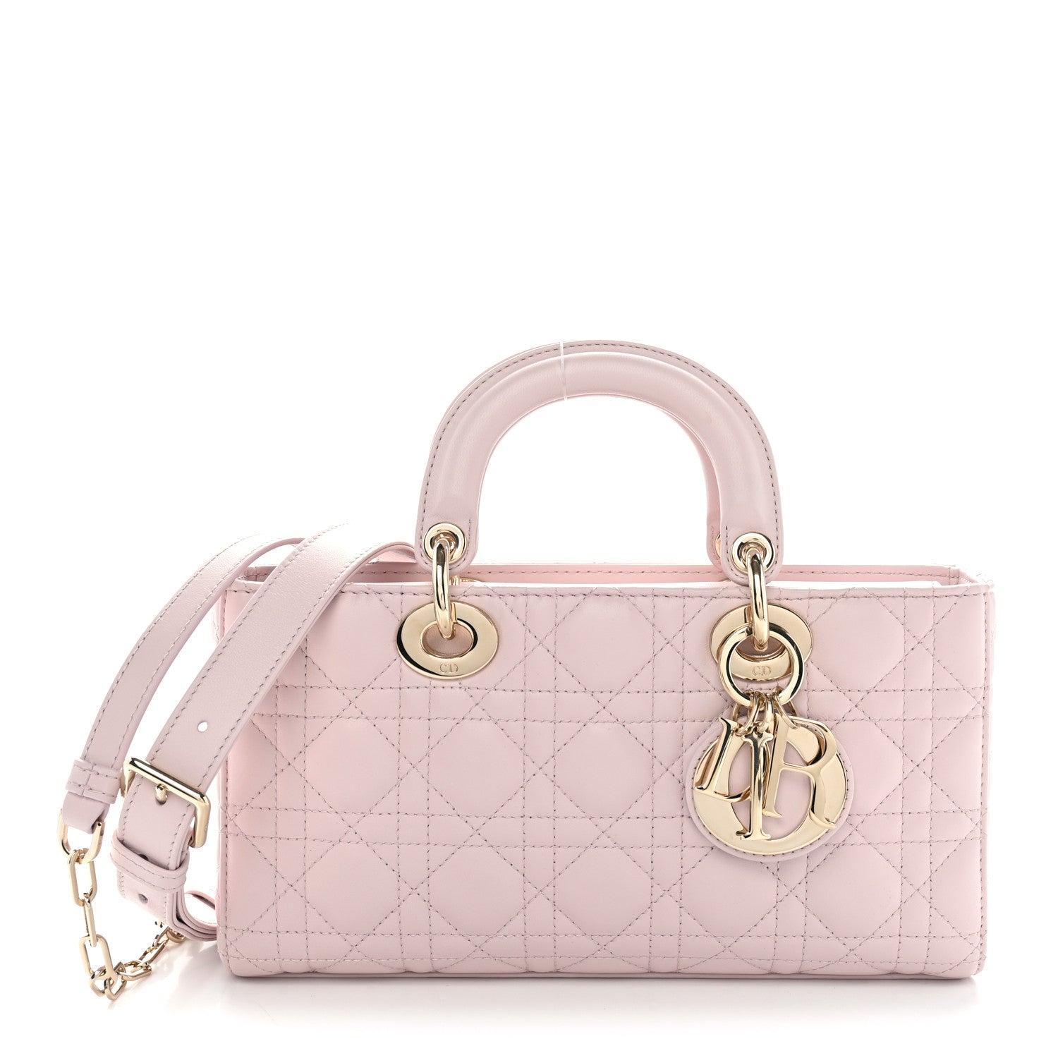 Christian Dior Lambskin Cannage Medium Lady D-Joy Light Pink 1 of 11