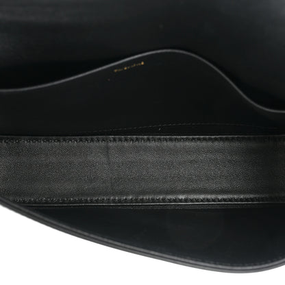 Celine Shiny Calfskin Triomphe Chain Shoulder Bag Black 5 of 12