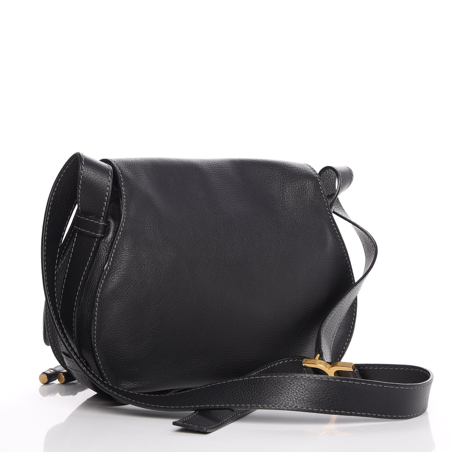 Chloe Calfskin Medium Marcie Round Crossbody Bag Black 4 of 8