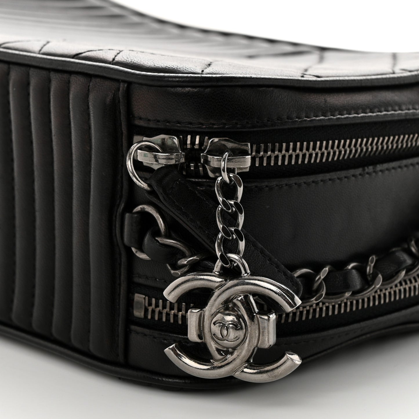 Lambskin Quilted Large Coco Boy Camera Bag Black