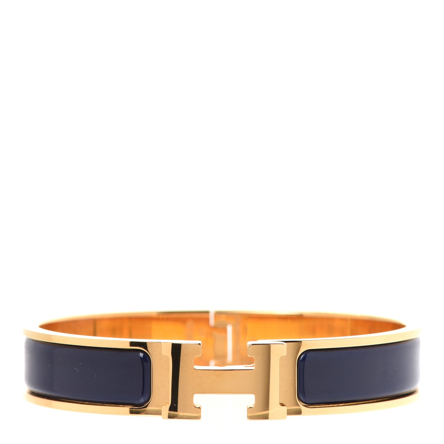 Enamel Narrow Clic Clac H Bracelet PM Indigo