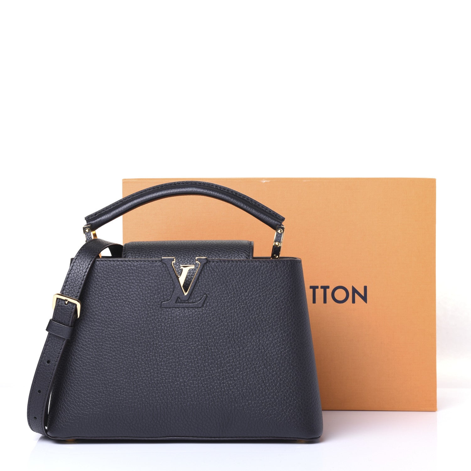 Louis Vuitton Taurillon Capucines BB Black 11 of 12