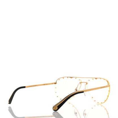 Louis Vuitton Metal The Party Aviator Sunglasses Z0997W Gold 4 of 8