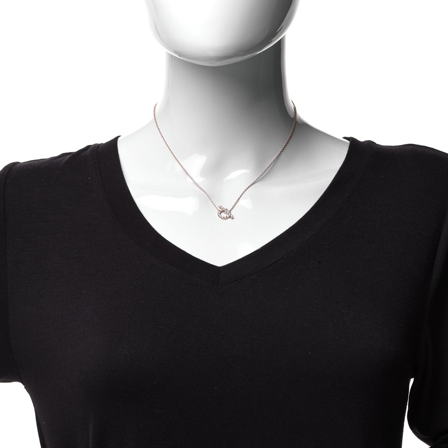 18K Rose Gold Diamond Finesse Pendant Necklace