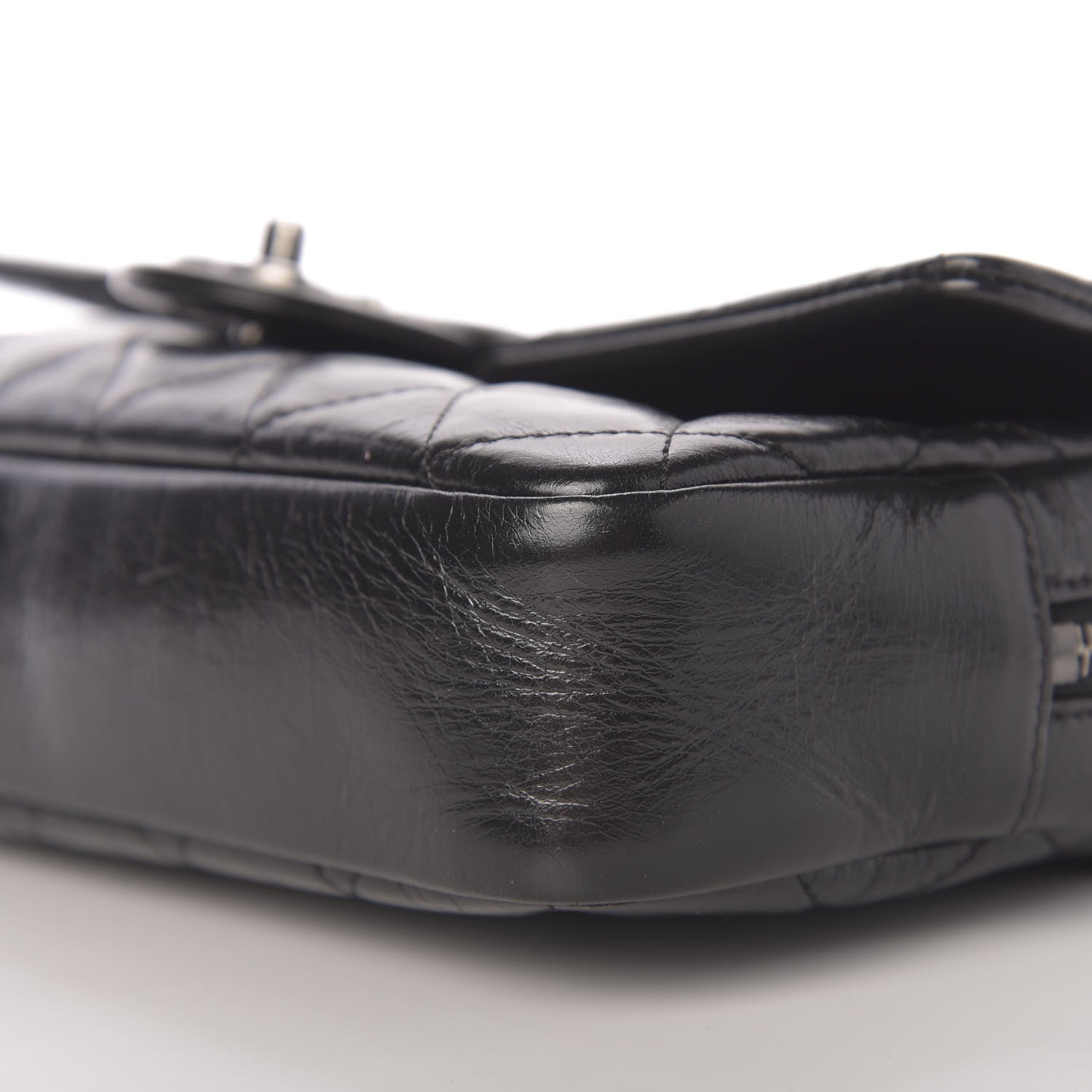 Chanel Glazed Calfskin Medium Duo Color Flap Black 9 of 11