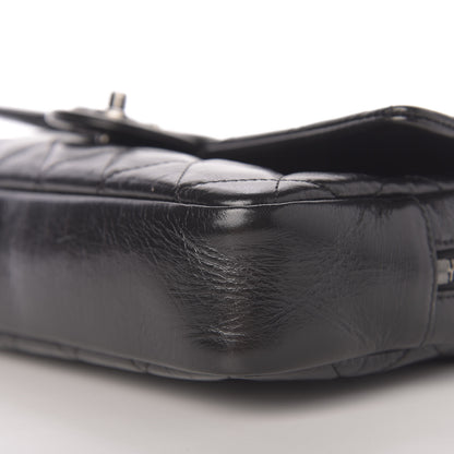 Chanel Glazed Calfskin Medium Duo Color Flap Black 9 of 11