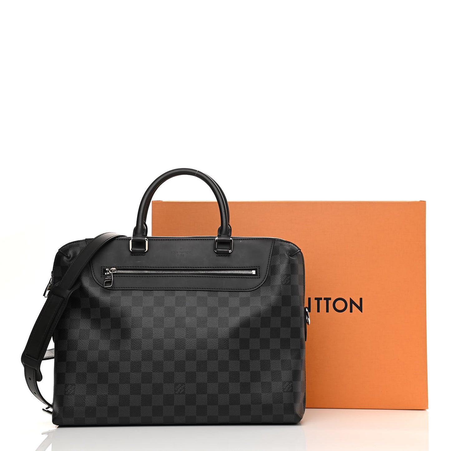 Damier Graphite Porte-Documents Jour