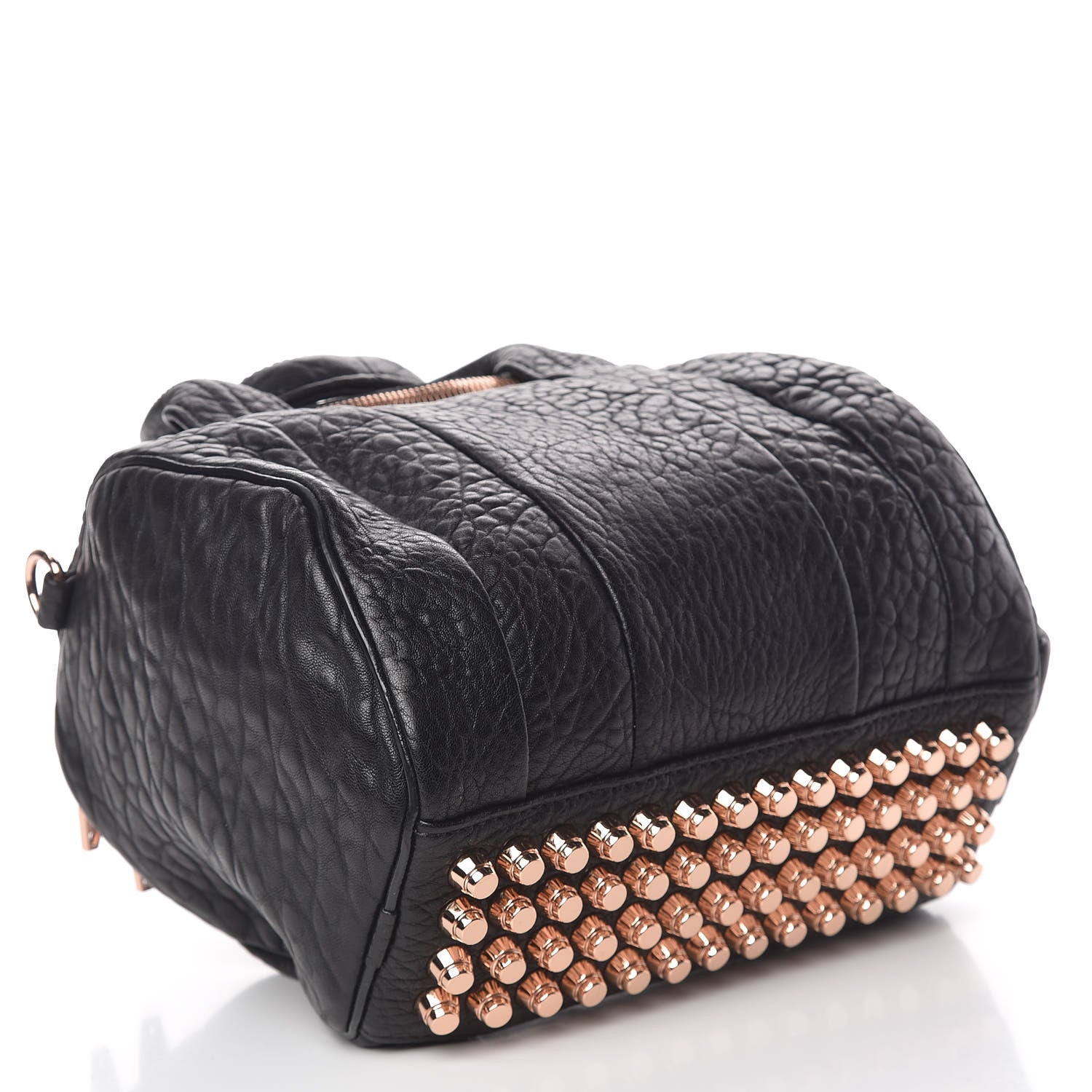 Alexander Wang Pebbled Lambskin Rockie Black Rose Gold Hardware 4 of 9