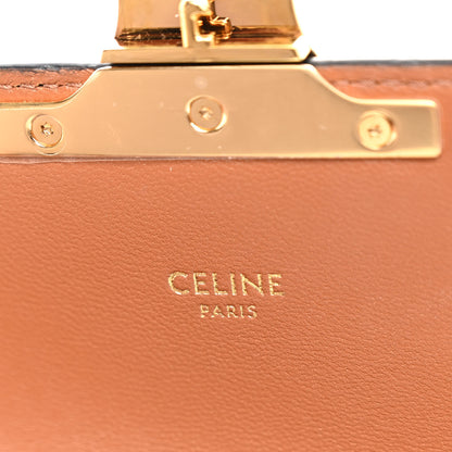 Celine Canvas Calfskin Triomphe Shoulder Bag Tan 6 of 13