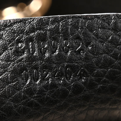 Gucci Pebbled Calfskin Medium Soho Chain Shoulder Bag Black 6 of 10