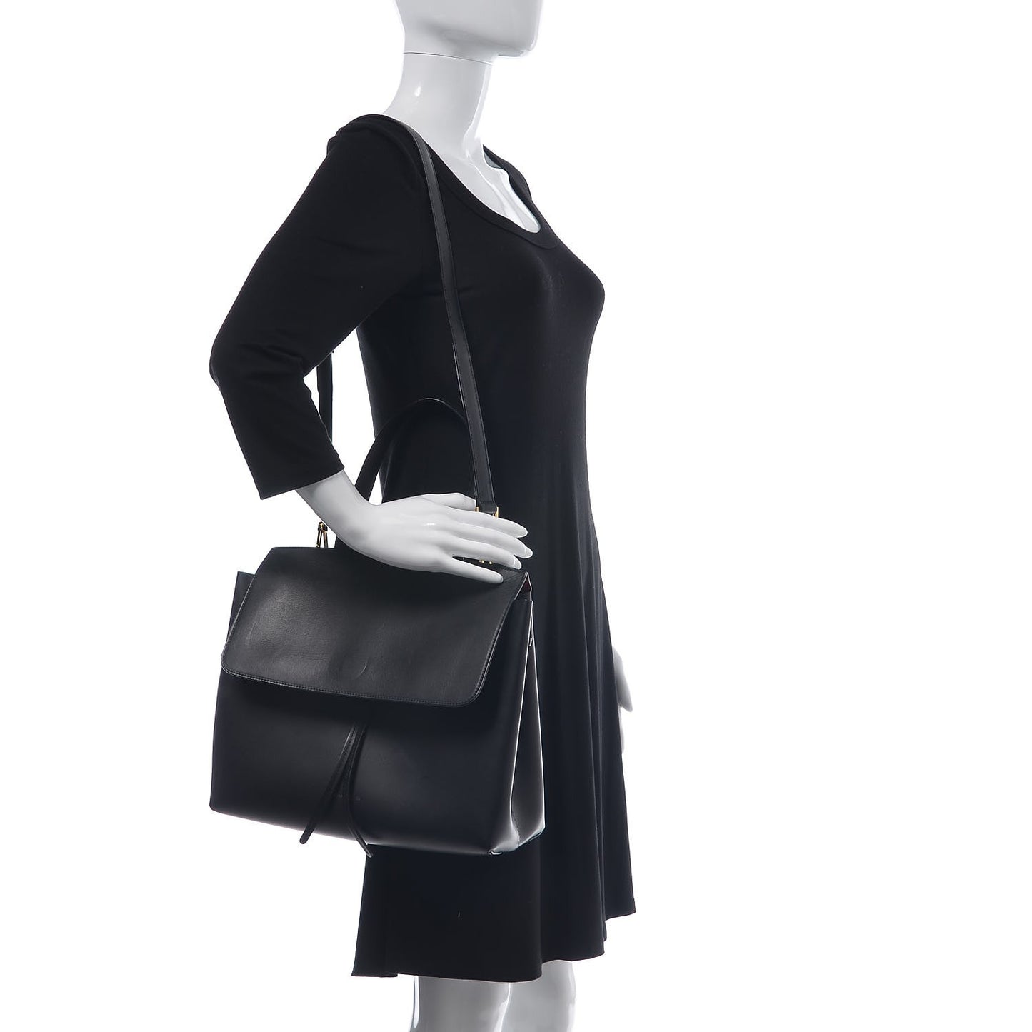 Calfskin Lady Bag Black Flamma