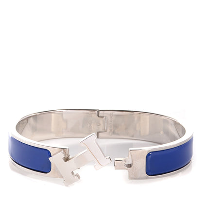 Hermes Narrow Enamel Clic Clac H Bracelet PM Royal Bleu 3 of 5