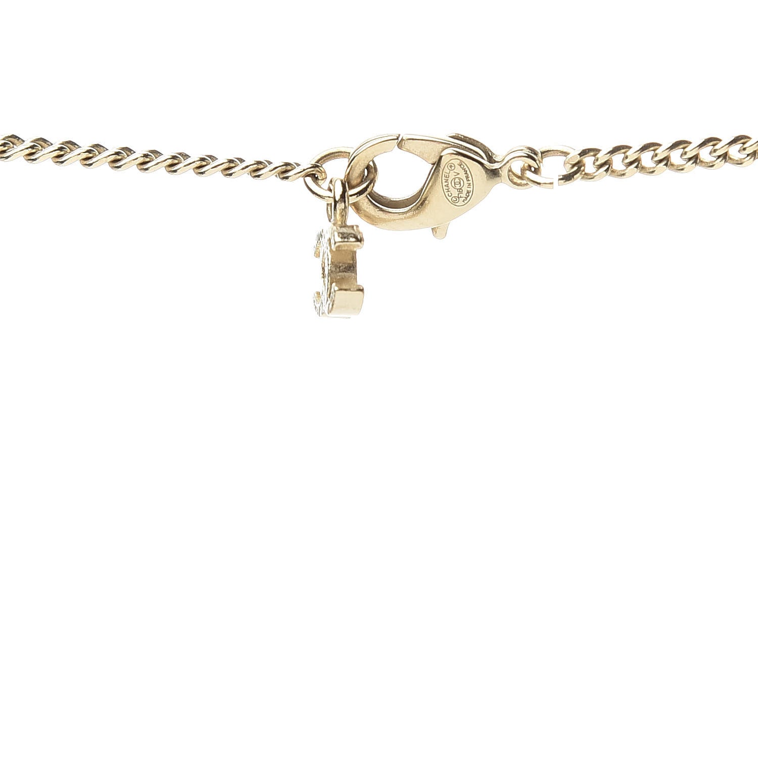 Chanel Pearl CC Drop Necklace Gold 4 of 5