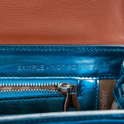 Proenza Schouler Metallic Patent PS11 Classic Shoulder Bag Ocean Blue 6 of 9