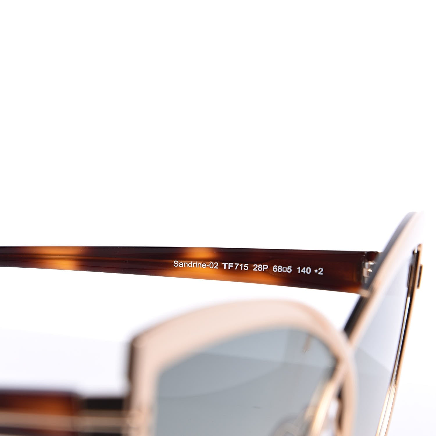 Tom Ford Sandrine Sunglasses TF715 Gold Tortoise 5 of 7