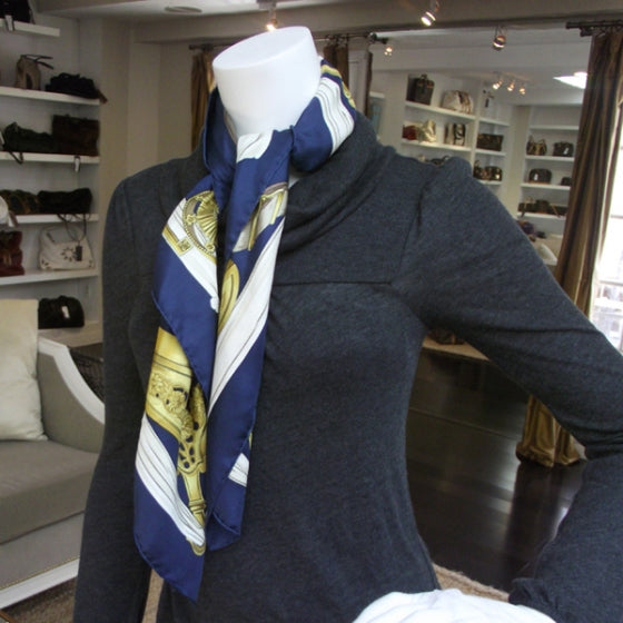Hermes Silk Scarf Etriers Stirrups 2 of 6