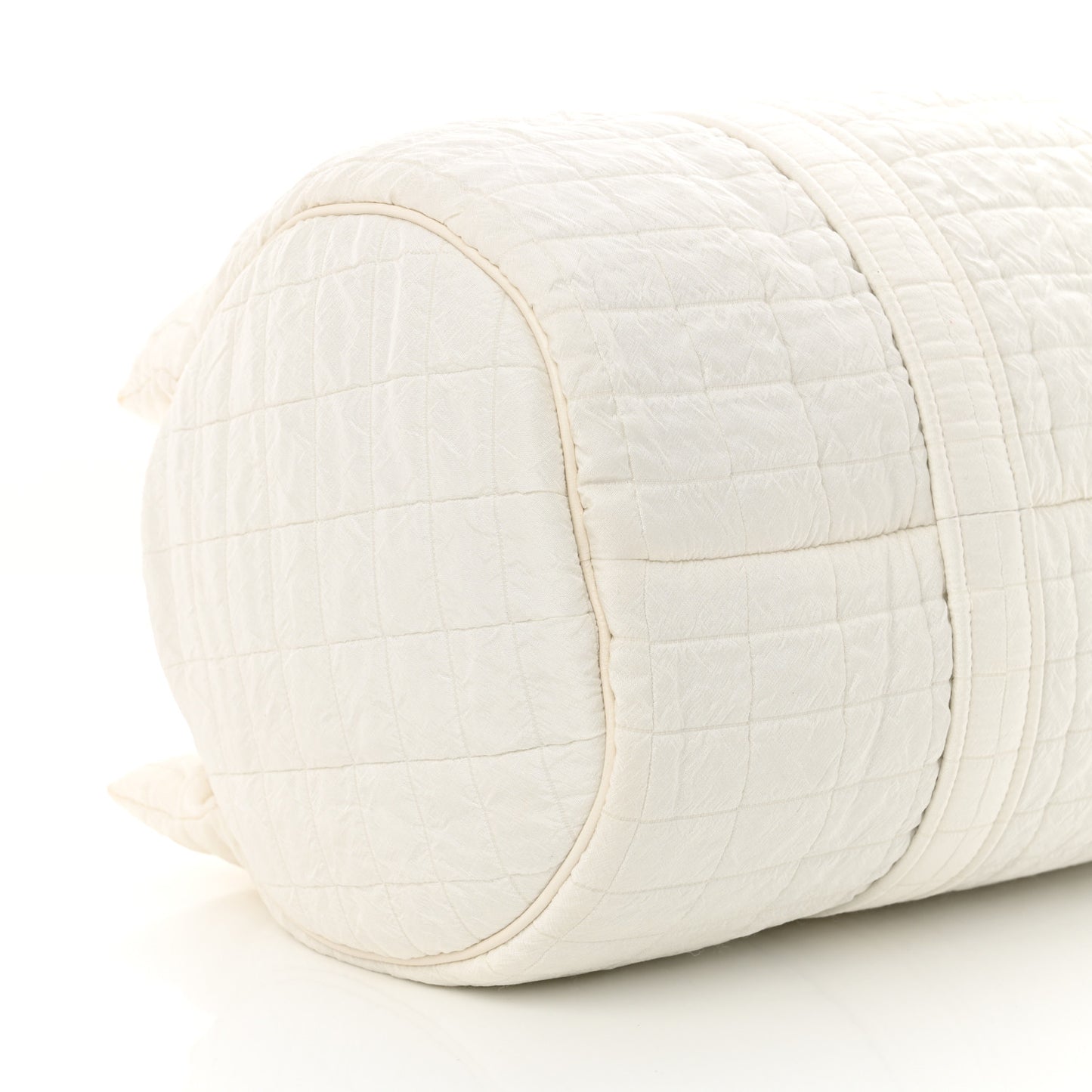 Nylon Gloria Quilted Travel Bag Milky White