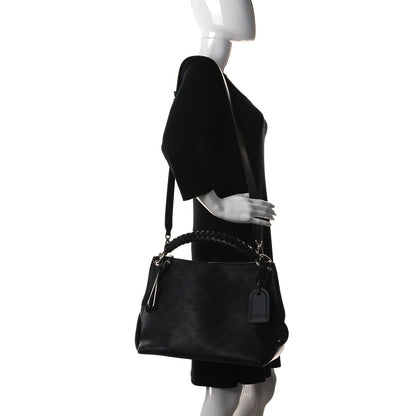 Louis Vuitton Mahina Beaubourg Hobo MM Black 2 of 10