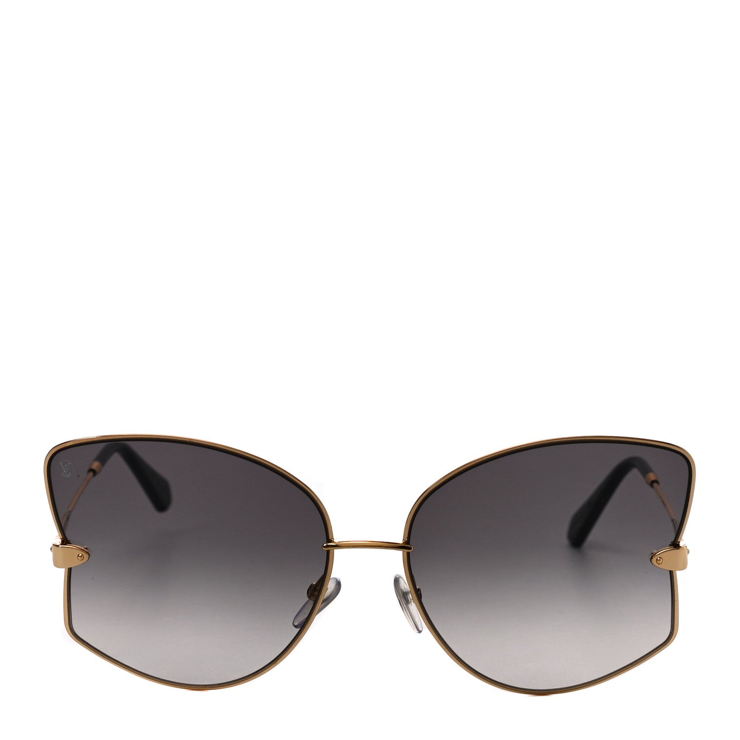Louis Vuitton Metal Les Amants du Pont Neuf Sunglasses Z1384W Gold Black 4 of 6