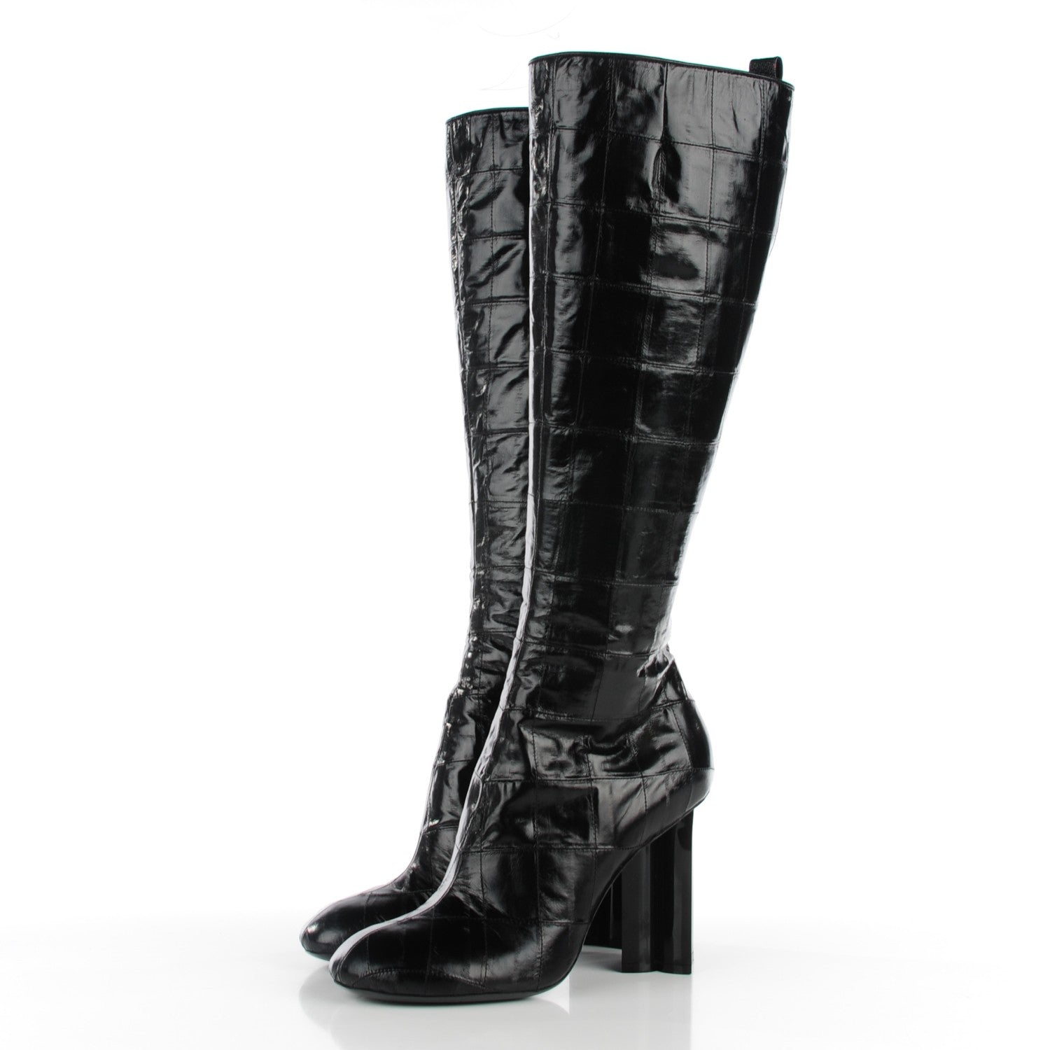 Louis Vuitton Eel Instinct High Boots 40 Black 3 of 8