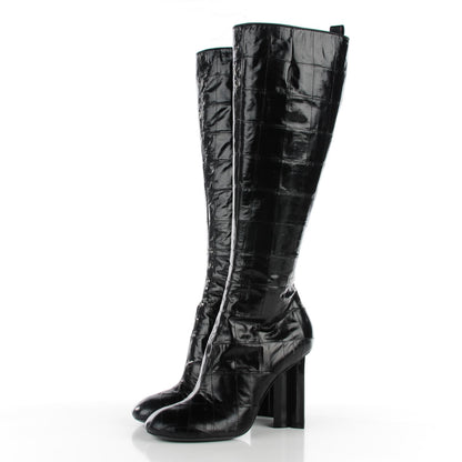 Louis Vuitton Eel Instinct High Boots 40 Black 3 of 8